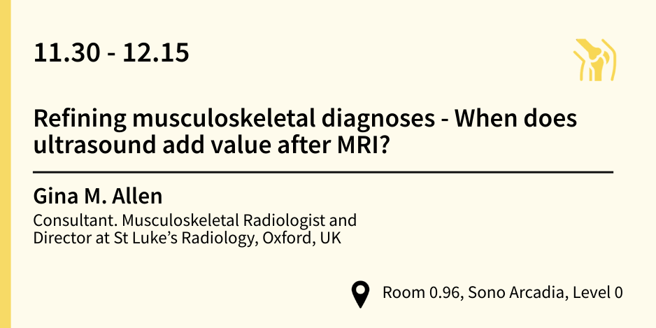 Refining musculoskeletal diagnoses — When does ultrasound add value after MRI?